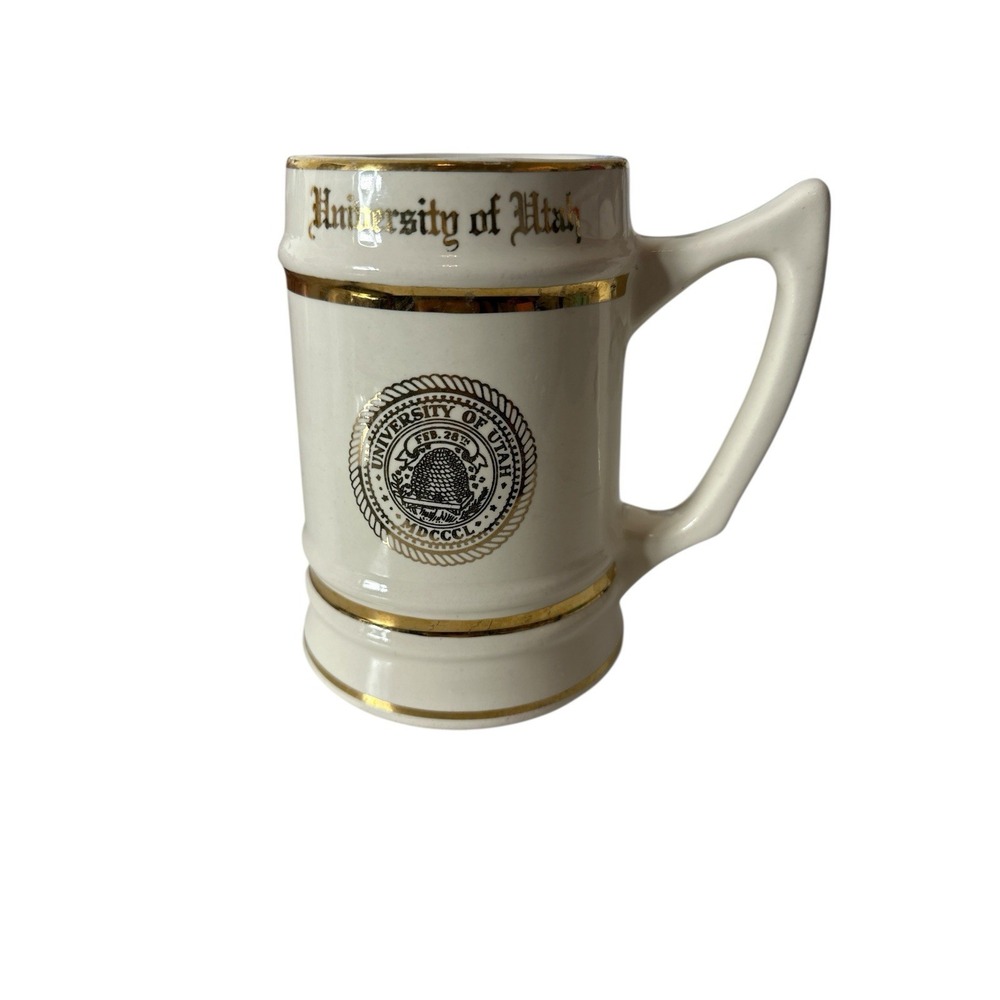 University of UTAH  Mug Stein‎ W.C. Bunting Co. GOLD TRIMMING  FIGHTING ILLINI
